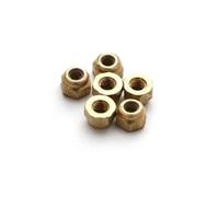 SPITBOARDS Lot de 6 écrous de verrouillage pour touches professionnelles complètes Insert en nylon Touche de premiers secours Système de verrouillage Autobloquant Pièces de rechange (doré)