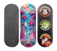 SPITBOARDS Planche à Doigts 34 mm - Bois véritable (5 Couches) Forme de Rue Classique Popsicle - Dimensions : 34 x 96 mm - Deck Graphique Unique (Tenue réelle) - Concave optimisé - Miami Street