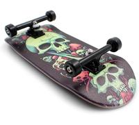 SPITBOARDS Planche à doigts en bois de 34 x 96 mm, pré-assemblée, bois à 5 couches, trucks professionnels avec écrous de verrouillage, roues à roulement CNC, graphiques réels, bande antidérapante en