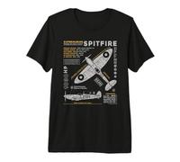 Spitfire MK.1 | RAF British WWII Supermarine Fighter Plane T-Shirt Haut de Gamme