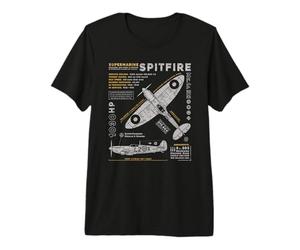 Spitfire MK.1 | RAF British WWII Supermarine Fighter Plane T-Shirt Haut de Gamme