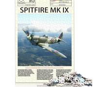 Spitfire MK Aircraft Puzzle 1000 Pièces Cadeau Unique Jeu Éducatif Défi Jouet À De Qualité Supérieure Peinture Art pour Adultes Enfants 1000pcs (75x50cm)