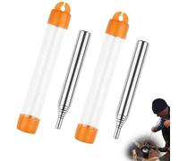Spitfire Soufflet de Poche,2 Pack Télescopique Tube de Soufflage Outil de Feu de Camp Soufflets d'incendie Portables Pistolet pour Cuisson Pique-nique BBQ Chasse Pêche Randonnée Plein Air Camping