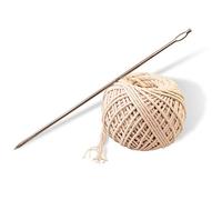 SpitJack Meat Trussing Needle and Butchers Cooking Twine Kit for Sewing Up Whole Hog, Pig, and Roasting Chicken and Turkey. 7 Inch Stainless Steel Needle and 185 Feet of Cotton Kitchen String.