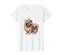 Spitz-Loup avec Couronne T-Shirt Graphique avec Valeur, Femme, Blanc, S