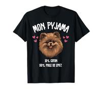 Spitz Nain Cadeau Humour Pyjama Chien Loulou De Poméranie T-Shirt
