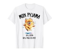 Spitz Nain Cadeau Humour Pyjama Chien Loulou De Poméranie T-Shirt