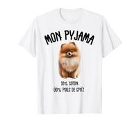Spitz Nain Cadeau Humour Pyjama Chien Loulou De Poméranie T-Shirt
