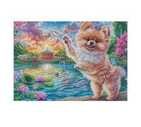 Spitz Nain Mignon de mer de Fleurs Puzzle 300 Pièces pour Adultes Educa Vision Décoratif Qualité Supérieure Décoration Salon Challenge Créatif Cadeau Original 300 PCS