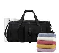 Spizummp Sac de Sport pour Femme - Grand Sac de Sport imperméable - Sac à Dos avec séparation sèche et Humide pour Cordes à Sauter, Bandes, Baskets, Serviettes, Gants d'intérieur, Noir, Refer to
