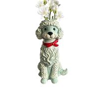 Spizummp Vase en forme de chien | Pièce maîtresse en forme de chien | Vase à fleurs d'animaux fabriqué à la main pour la maison, la chambre, la bibliothèque, le lieu de travail, le café, la salle à