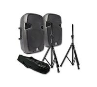 VONYX SPJ-800A Kit Sono DJ - Ensemble d'Enceintes Actives 8" avec Pieds - Un Kit Idéal pour Animer Vos Soirées