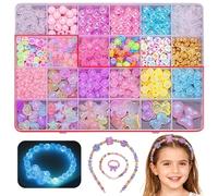 SPJUMHONG73 Perles pour Bracelet 750 pcs Bricolage Bracelet Craft Set, Kit Perles Bijoux Convient Fabriquer Activites Manuelles, pour Filles, Bijoux Jouet Enfants pour Filles de 5 à 12 Ans