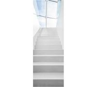 SPK0025- Sticker Porte Trompe l'oeil Déco Escaliers (83x204cm)