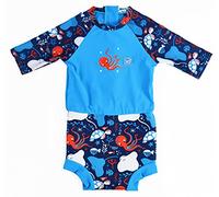 Splash About Combinaison Solaire avec Happy Nappy Couche de Bain Incorporée Combinaison Under The Sea 12-24 mois