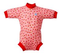 Splash About Happy Nappy Combinaison de plongée avec couche de bain, Strawberry Field, 6-14 Months