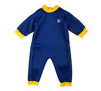 Splash About La combinaison de natation ‘Warm In One’ pour les bébés, Bleu Marine & Jaune, 6-12 mois