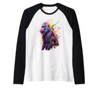 Splash Art Baboon Monkey Manche Raglan