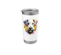 Splash Art Bedlington Terrier Rothbury Terrier Gobelet isotherme en acier inoxydable double paroi