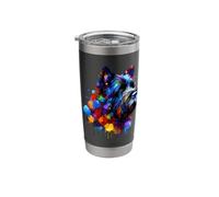Splash Art Bouvier Des Flandres Gobelet isotherme en acier inoxydable double paroi