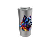 Splash Art Bouvier Des Flandres Gobelet isotherme en acier inoxydable double paroi