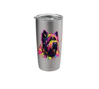 Splash Art Bouvier Des Flandres Gobelet isotherme en acier inoxydable double paroi