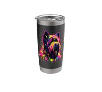 Splash Art Bouvier Des Flandres Gobelet isotherme en acier inoxydable double paroi