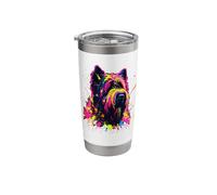 Splash Art Bouvier Des Flandres Gobelet isotherme en acier inoxydable double paroi