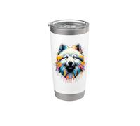 Splash Art Canadian Eskimo Dog Gobelet isotherme en acier inoxydable double paroi