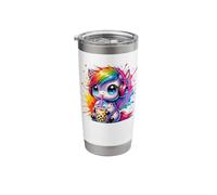 Splash Art Cheval Thé au lait Perles de boba Tapioca Gobelet isotherme en acier inoxydable double paroi