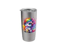 Splash Art Cheval Thé au lait Perles de boba Tapioca Gobelet isotherme en acier inoxydable double paroi