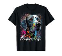 Splash Art coloré Love is My English Pointer Mama Portrait T-Shirt