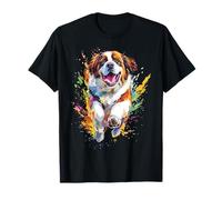 Splash Art coloré pour les amoureux de Saint-Bernard T-Shirt