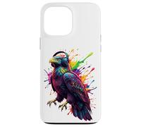 Splash Art Eagle with Headphones Coque pour iPhone 13 Pro Max