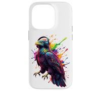 Splash Art Eagle with Headphones Coque pour iPhone 14 Pro