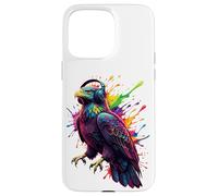 Splash Art Eagle with Headphones Coque pour iPhone 15 Pro Max