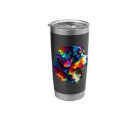 Splash Art Entlebucher Mountain Dog Gobelet isotherme en acier inoxydable double paroi
