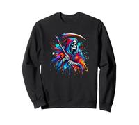 Splash Art Faucheur Halloween Fantôme Mort Sweatshirt
