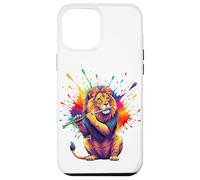 Splash Art Flute Lion Flautist Coque pour iPhone 12 Pro Max