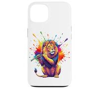 Splash Art Flute Lion Flautist Coque pour iPhone 13