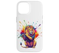 Splash Art Flute Lion Flautist Coque pour iPhone 14
