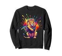Splash Art Flute Lion Flautist Sweatshirt