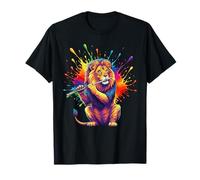 Splash Art Flute Lion Flautist T-Shirt