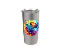 Splash Art Frisbee Disc Golf Player Flying Discs Golfing Gobelet isotherme en acier inoxydable double paroi