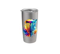 Splash Art Frisbee Disc Golf Player Flying Discs Golfing Gobelet isotherme en acier inoxydable double paroi