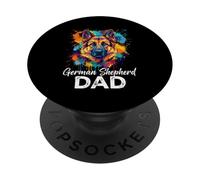 Splash Art German Shepherd Dad GSD PopSockets PopGrip Adhésif