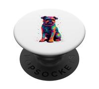 Splash Art Griffon Bruxellois Brussels Griffon PopSockets PopGrip Adhésif
