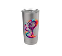 Splash Art Gymnast Acrobats Gymnastics Gymnastic Gymnasts Gobelet isotherme en acier inoxydable double paroi