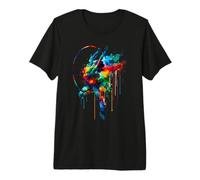 Splash Art Gymnaste De Gymnastique Aérienne Acrobatique T-Shirt Haut de Gamme