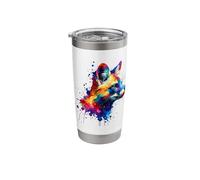Splash Art Hyène Hyènes Gobelet isotherme en acier inoxydable double paroi